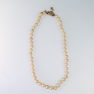 Lot 2192 - A CULTURED PEARL NECKLACE