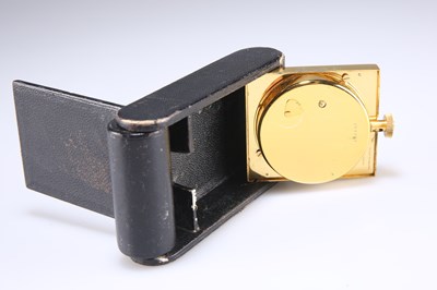 Lot 2336 - A JAEGER LECOULTRE BRASS 8-DAY TRAVEL ALARM CLOCK