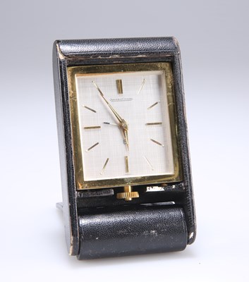 Lot 2336 - A JAEGER LECOULTRE BRASS 8-DAY TRAVEL ALARM CLOCK