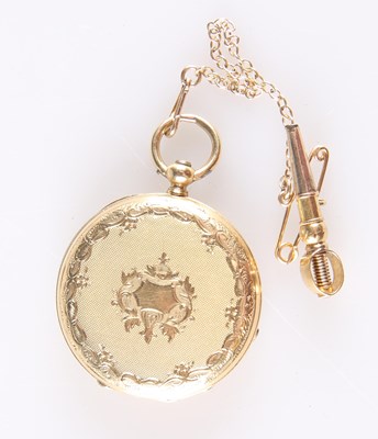 Lot 2136 - A SWISS HUNTER FOB WATCH