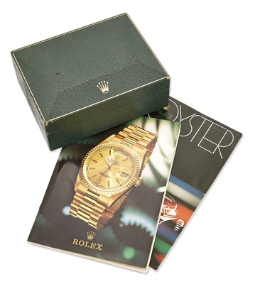 Lot 2180 - A ROLEX BOX, CIRCA 1970S, AND TWO CATALOGUES