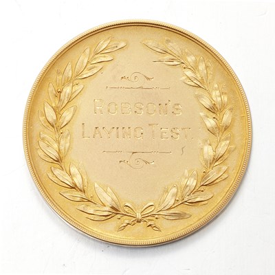 Lot 2320 - A 9 CARAT GOLD PRIZE MEDALLION