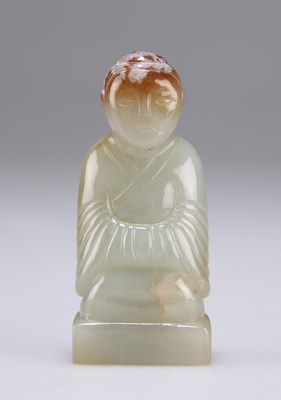 Lot 644 - A CHINESE JADE CARVING OF A DEITY