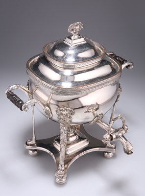 Lot 15 - A REGENCY SILVER-PLATED SAMOVAR, EARLY 19TH CENTURY