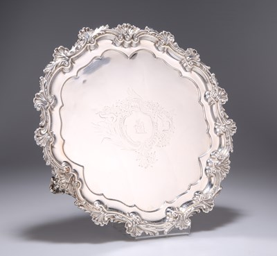 Lot 353 - A LATE VICTORIAN SILVER SALVER