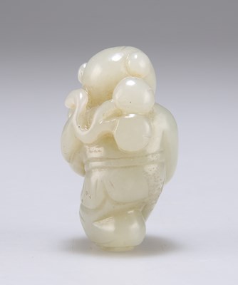 Lot 629 - A CHINESE JADE FIGURE