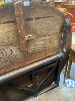 Lot 1194 - A 19TH CENTURY FRENCH OAK WINE-TASTING TABLE