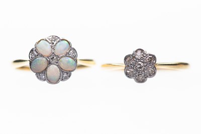 Lot 916 - TWO CLUSTER RINGS