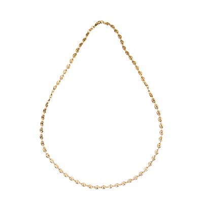 Lot 802 - A 9 CARAT GOLD ANCHOR LINK CHAIN NECKLACE