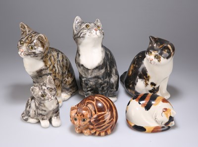 Lot 542 - FOUR WINSTANLEY MODELS OF CATS