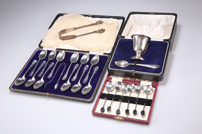 Lot 351 - ASSORTED SILVER FLATWARE, VICTORIAN AND LATER