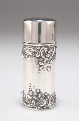 Lot 38 - AN ART NOUVEAU AMERICAN STERLING SILVER JAR AND COVER, LATE 19TH CENTURY