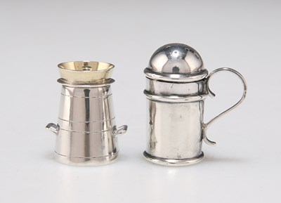 Lot 285 - TWO NOVELTY LATE VICTORIAN SILVER PEPPERETTES