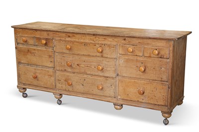 Lot 1196 - A VICTORIAN PINE DRESSER BASE