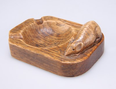 Lot 1471 - ROBERT THOMPSON OF KILBURN, A MOUSEMAN OAK ASHTRAY