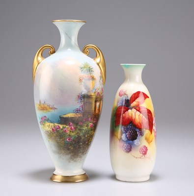 Lot 586 - TWO ROYAL WORCESTER VASES