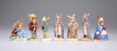 Lot 571 - A GROUP OF SEVEN ROYAL DOULTON BUNNYKINS FIGURES