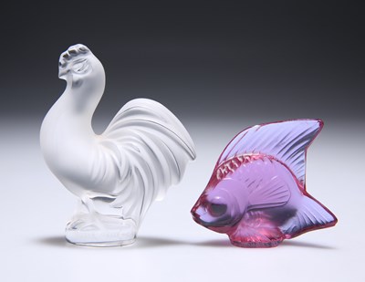 Lot 524 - TWO SMALL LALIQUE ANIMAL MODELS