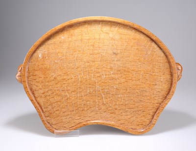 Lot 1466 - ROBERT THOMPSON OF KILBURN, A MOUSEMAN OAK TEA TRAY