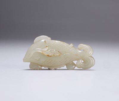 Lot 641 - A CHINESE JADE FISH PENDANT