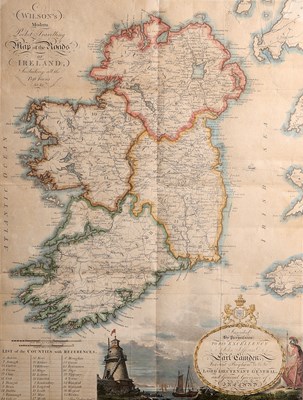 Lot 1003 - WILSON'S MODERN POCKET TRAVELLING MAP OF THE ROADS OF IRELAND