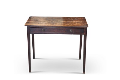 Lot 785 - A GEORGE III OAK SIDE TABLE