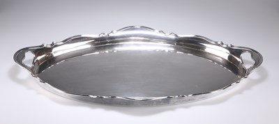 Lot 214 - A FINE EDWARDIAN SILVER TWO-HANDLED TRAY