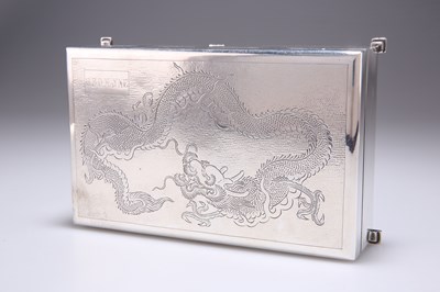 Lot 50 - A CHINESE STERLING SILVER CIGARETTE BOX