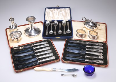 Lot 315 - A MIXED GROUP OF SILVER ITEMS, VICTORIAN AND LATER