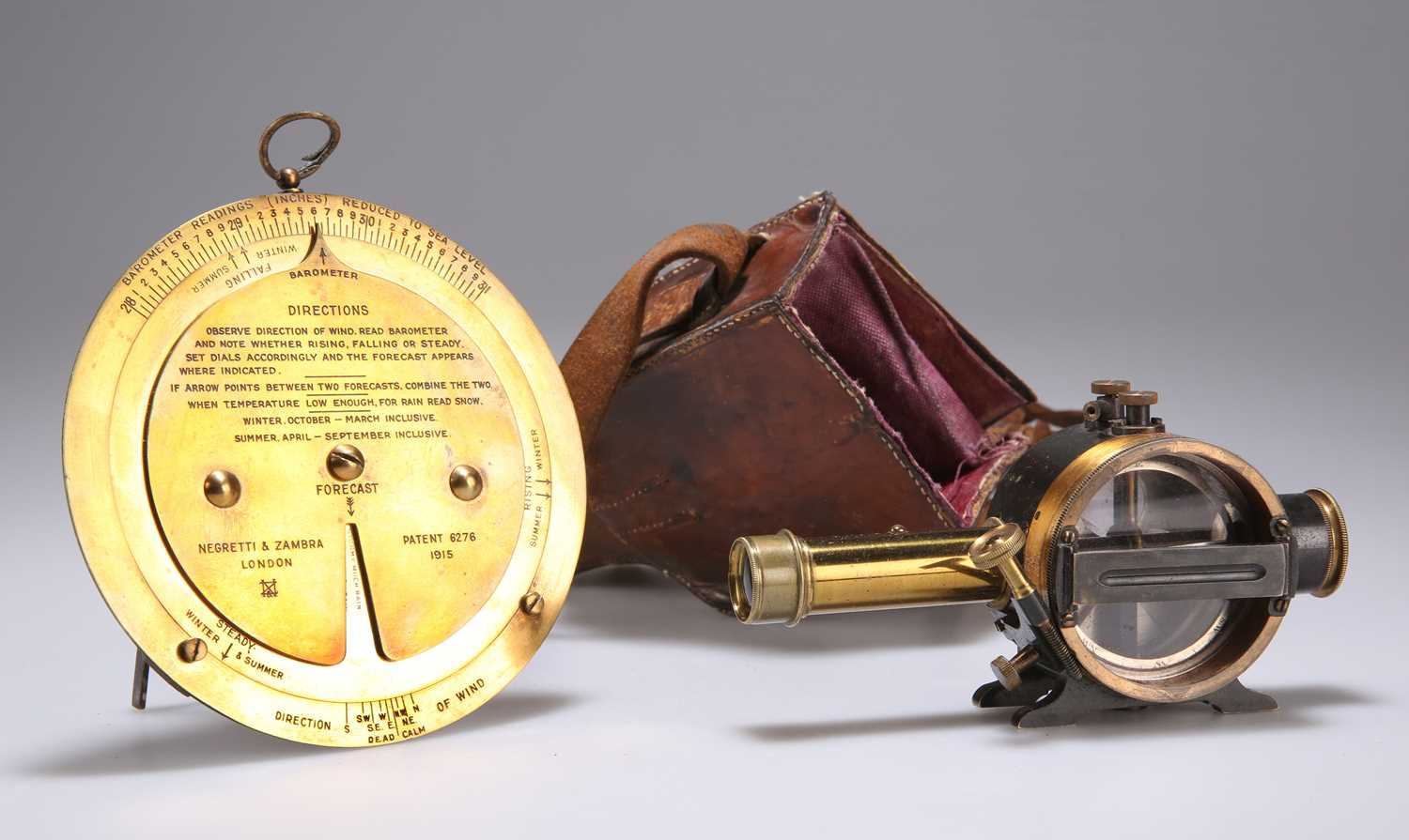 Lot 996 - A COMPASS CLINOMETER BY CASELLA, CIRCA 1890