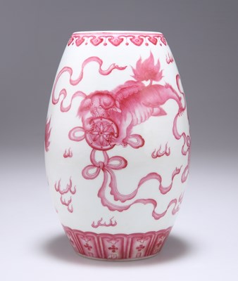 Lot 137 - A CHINESE PUCE-DECORATED VASE