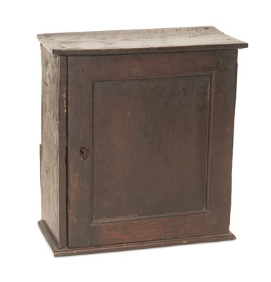 Lot 693 - A SMALL OAK CUPBOARD, 17TH/18TH CENTURY