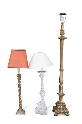 Lot 1153 - THREE 19TH CENTURY AND LATER LAMPS